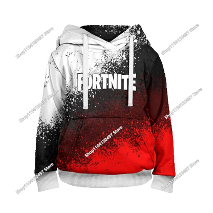 2025 Neuer Fortnite-Hoodie mit 3D-Print für Herren, Harajuku, langärmeliges Oversized-Sweatshirt, Unisex-Cosplay-Kleidung