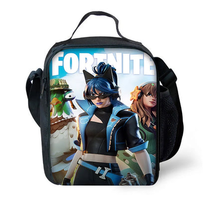 Borsa termica Classic Game Fortnites per bambini, capiente, per ragazzi, ragazze e studenti, ideale per picnic all’aperto, riutilizzabile come lunch box isotermico
