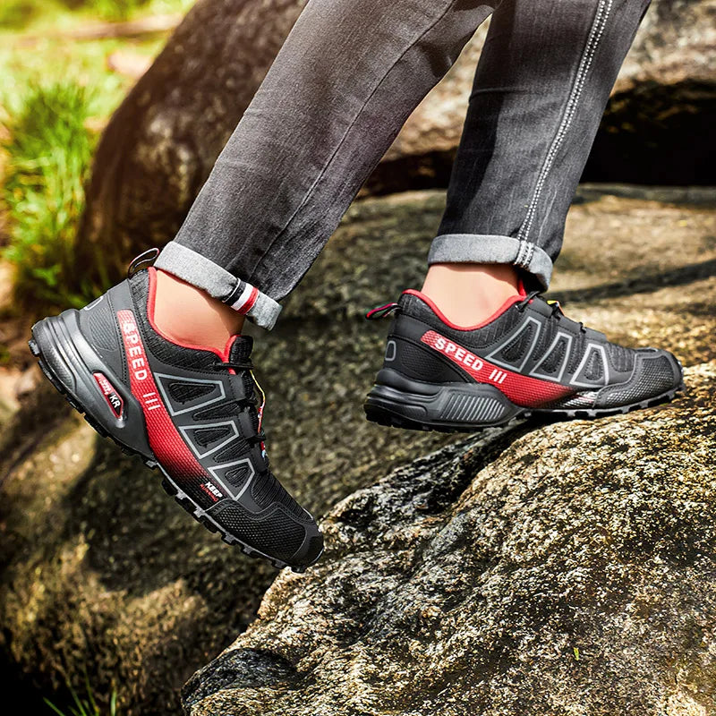 Chaussures de randonnée pour homme, imperméables, à lacets, pour le plein air ; chaussures de sport ; chaussures de vélo décontractées pour femme ; chaussures d'entraînement tactiques antidérapantes pour le terrain