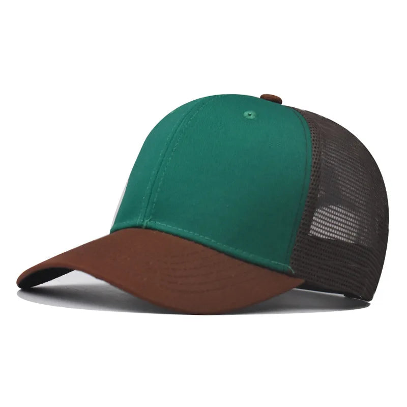 Baseballkasket til voksne Netkasket Lavt buet skygge Hat Unisex Sommerhat Åndbar hat med skygge Forår/efterår-kasket Hiphop-kasket med tæt pasform