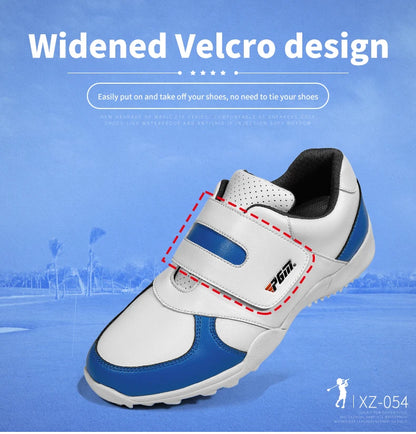 PGM Children Girls Boys Golf Shoes Anti-skid Leather Outdoor Kids Sneakers Sports Shoes XZ054