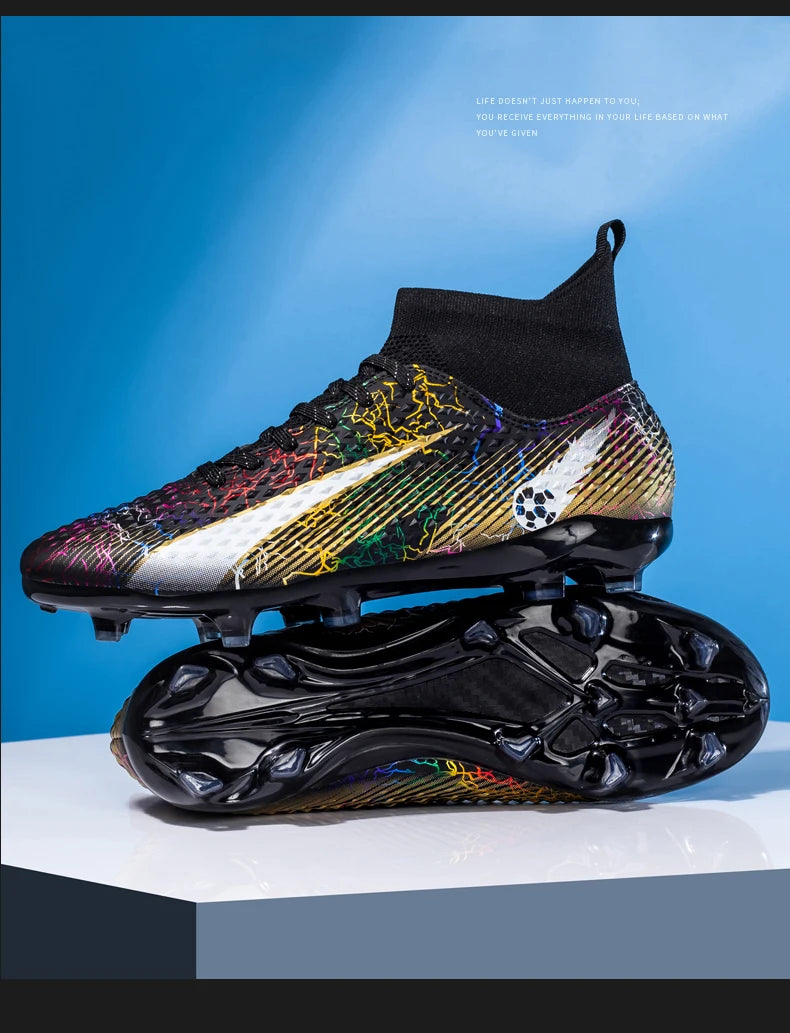 Chaussures de football pour hommes, chaussures de foot pour enfants, crampons de football professionnels pour femmes, chaussures antidérapantes TF/FG, chaussures de sport d'extérieur pour le football