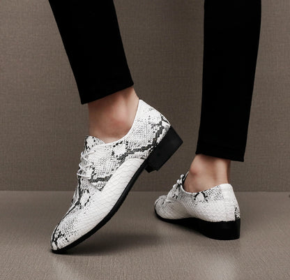 PU Leather Men's Oxford Shoes Street Style Casual Shoes Lightweight Sneakers Outdoor Male Walking Shoes Formal Dress Footwear