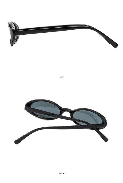 Malé oválné sluneční brýle pro ženy a muže, trendy, vintage, hip hop, kočičí oči, dámské, leopardí, černé, punkové, UV400, Oculos