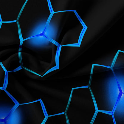 Conjunto de Capa de Edredão 3D Geométrica com Padrão Hexagonal em Favo de Mel, 3 Peças, Roupa de Cama em Poliéster Colorido com Impressão Digital e Fecho de Correr