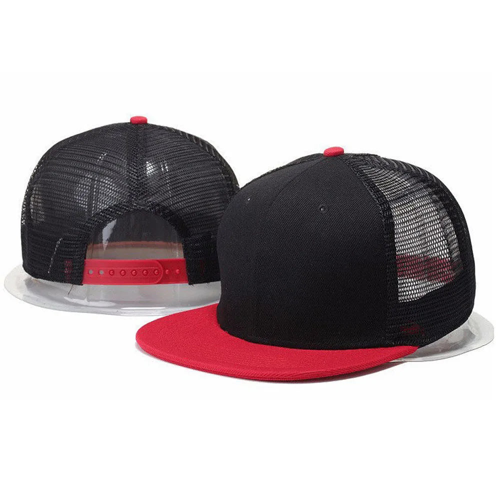 Herren-Kappen, flache Hüte, Hip-Hop-Snapbacks, ausgefallene Baseballkappen mit Nieten, Street-Dance-Kappen, trendige Mesh-Kappen mit Schirm, für Jugendliche, Jungen und Mädchen