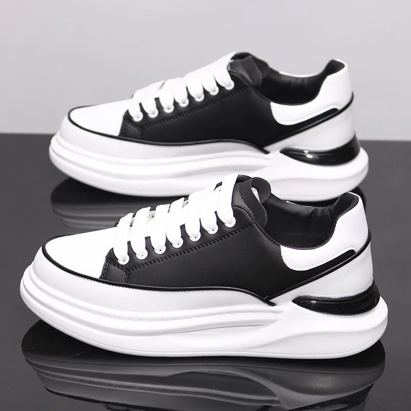 Sapatos brancos pequenos para casal, sapatos de homem, sapatos desportivos de mulher, ténis de homem, sapatos desportivos casuais com aumento de altura no interior