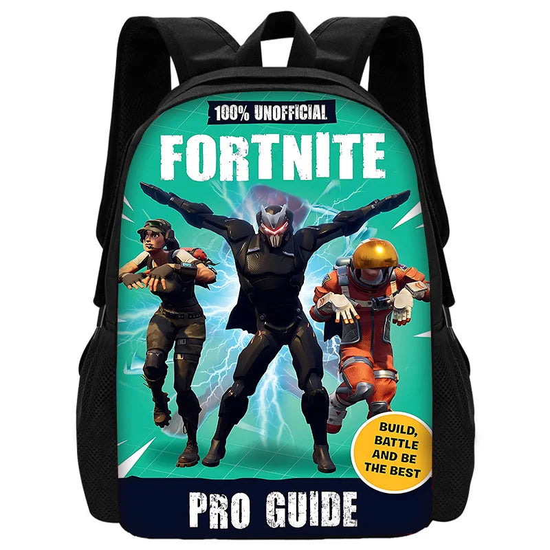 Mochila Escolar Infantil com Mala de Ombro e Estojos para Lápis, Malas Escolares com Design Hot Game-F-FortniteS para Rapazes e Raparigas, Melhor Presente