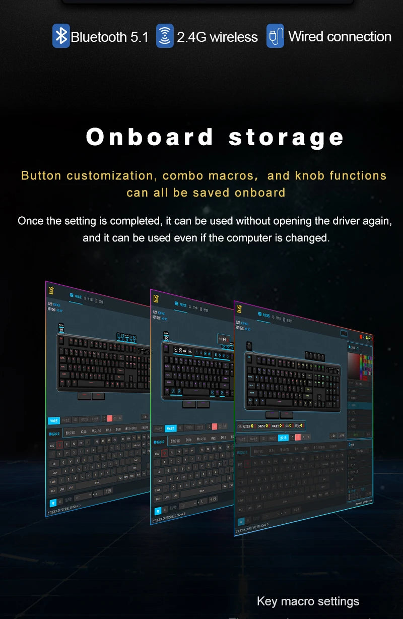 SKYLOONG GK104 Pro Wireless Mechanical Keyboard 100% Custom Keyboard Hot-Swapp Low-noise Switch for PC Gamer office Accessoies