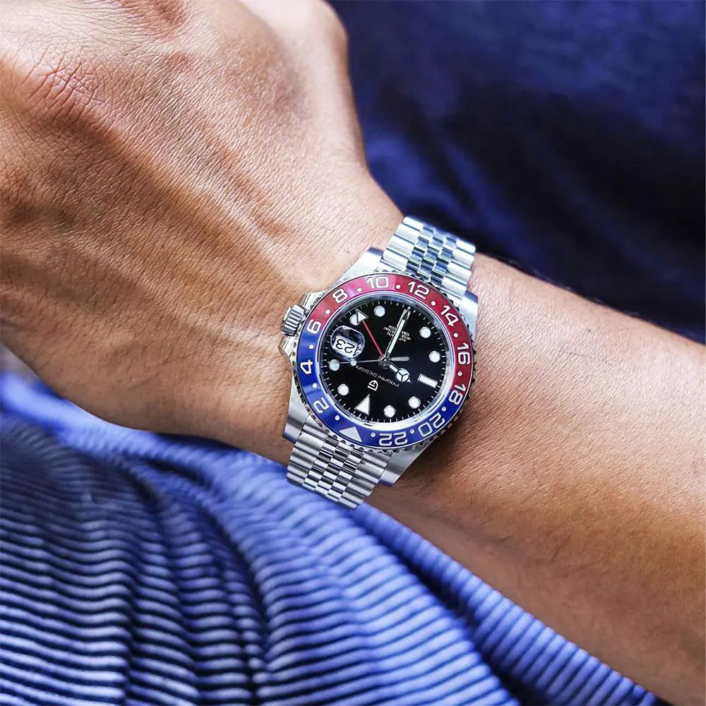 Man Watch PAGANI DESIGN GMT Men Mechanical WristWatch Luxury Sapphire Glass Waterproof 40mm Automatic Watch for Men Reloj Hombre
