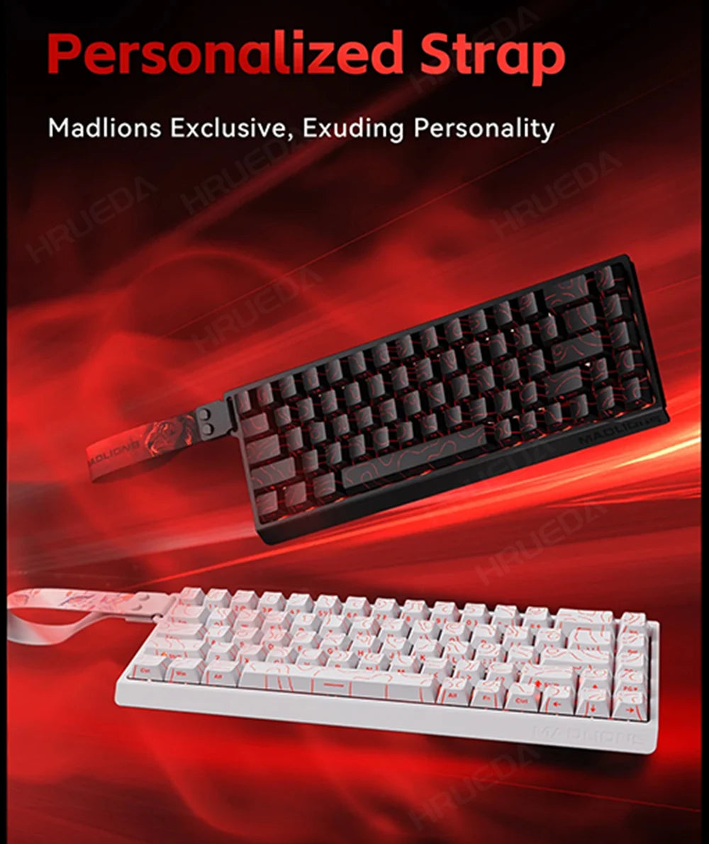MADLIONS Mad 60he Mad60HE Mad 68HE mechanische Tastatur mit Magnetschaltern, kabelgebunden, Hot-Swap, 8K-Polling-Rate, personalisierte Gaming-Tastatur