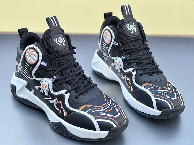 Sales Basketball Shoes Men High-top Sports Outdoor Cushioning Hombre Athletic Male Shoes Comfortable White Sneakers zapatillas