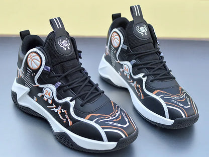 Sales Basketball Shoes Men High-top Sports Outdoor Cushioning Hombre Athletic Male Shoes Comfortable White Sneakers zapatillas
