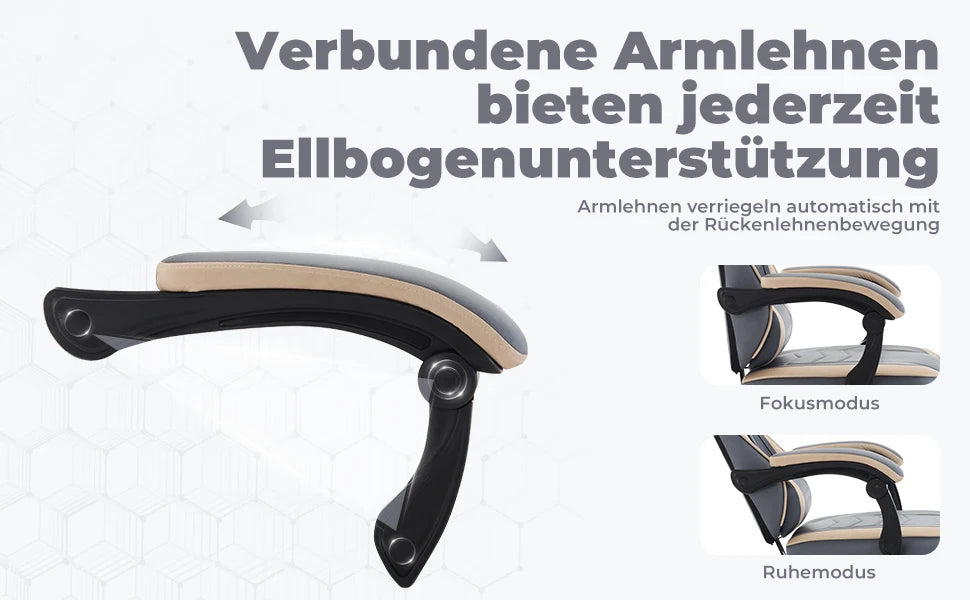 Sedia da gaming WOTSTA con poggiapiedi, sedia gamer ergonomica con cuscino lombare e poggiatesta, sedia per computer regolabile in altezza
