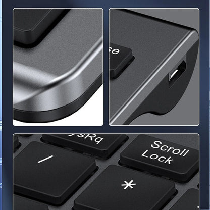 Set tastiera e mouse JOMAA Bluetooth & 2.4G USB per laptop, computer e iPad, combo tastiera e mouse wireless ricaricabili silenziosi