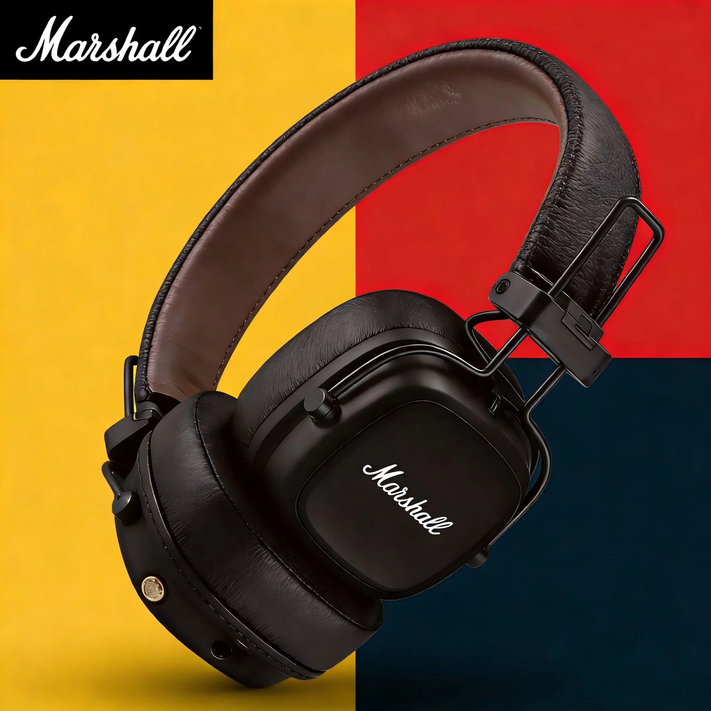 Cuffie on-ear wireless Bluetooth Marshall Major V 5 – Suono stereo con bassi profondi, headset sport & gaming con microfono, cuffie wireless e cablate