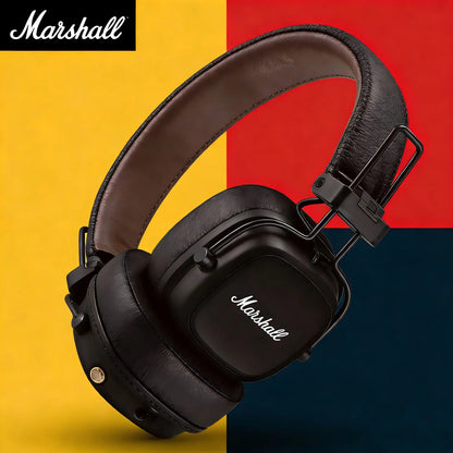 Cuffie on-ear wireless Bluetooth Marshall Major V 5 – Suono stereo con bassi profondi, headset sport & gaming con microfono, cuffie wireless e cablate