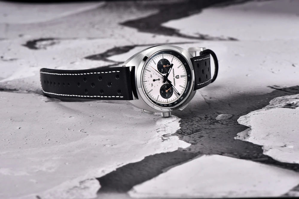 PAGANI DESIGN 2026 Retro Luxury Men's Quartz Watches Sports Chronograph VK63 Watch For Men AR Sapphire Waterproof Leather Clock