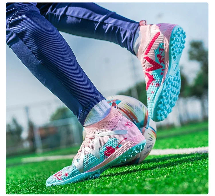 Chaussures de football pour homme, crampons Society, chaussures de football professionnelles, chaussures de football d'intérieur pour terrain rapide, baskets pour garçon, entraînement original
