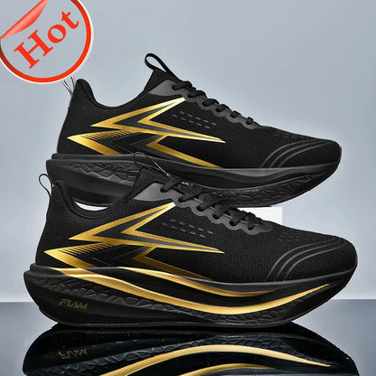 Chaussures de course pour hommes, spécialité marathon ; chaussures de sport légères pour hommes avec semelle en carbone ; baskets de sport confortables et antidérapantes pour femmes