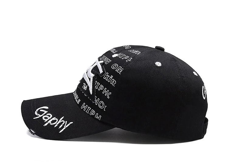 Hat Men'S Hip Hop Baseball Cap Korean Version Ins Tide Brand Summer Letter Embroidered Cap, Sun Protection Hat