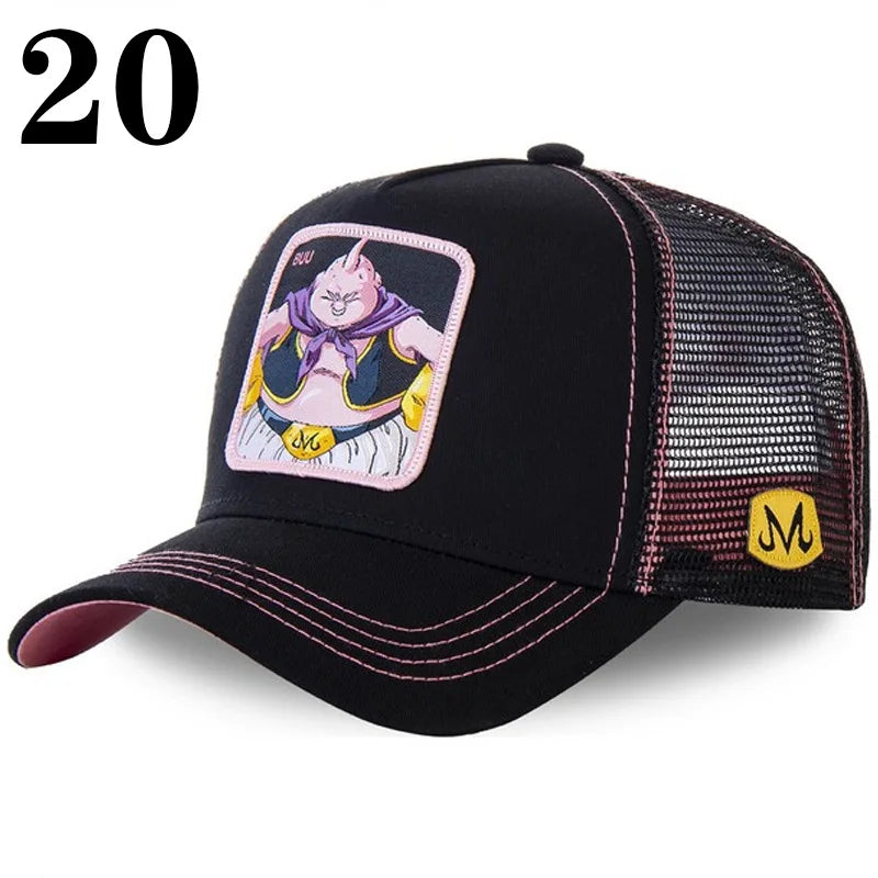 Dragon Ball DRAGONBALL Mesh Cap Cartoon Mesh Cap Men And Women Baseball Cap Fashion Patch Trucker Cap