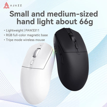 AJAZZ AJ139Pro/AJ139V2MC Wireless Mouse PMW3395/PAW3311 Chipset 12000-26000Dpi Professional Gaming Mouse