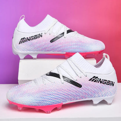 Chaussures de football pour homme, chaussures de foot professionnelles, crampons, futsal, femmes, unisexe, ultralégères, de haute qualité, baskets TF/FG