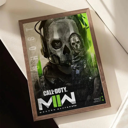 Call of D-DUTY Game Poster Stickers Painting Self-Adhesive Mural HD Wall Decals for Bedroom Living Room Home Decor Gift
