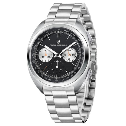 PAGANI DESIGN 2026 Retro Luxury Men's Quartz Watches Sports Chronograph VK63 Watch For Men AR Sapphire Waterproof Leather Clock