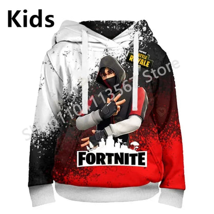 Llama Battle Royale Fortnite Hoodies, 3D Printed Sweatshirts for Men, Women, and Children, Boys and Girls Streetwear Pullover, Green Tops