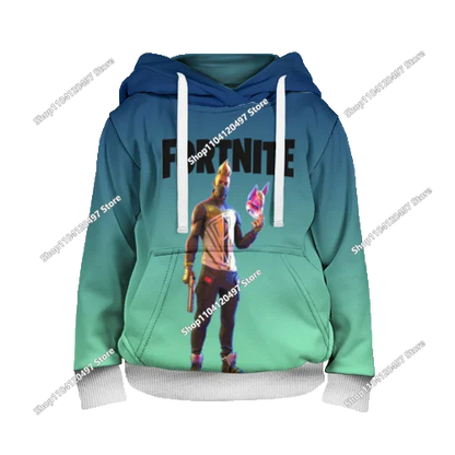 2025 Neuer Fortnite-Hoodie mit 3D-Print für Herren, Harajuku, langärmeliges Oversized-Sweatshirt, Unisex-Cosplay-Kleidung