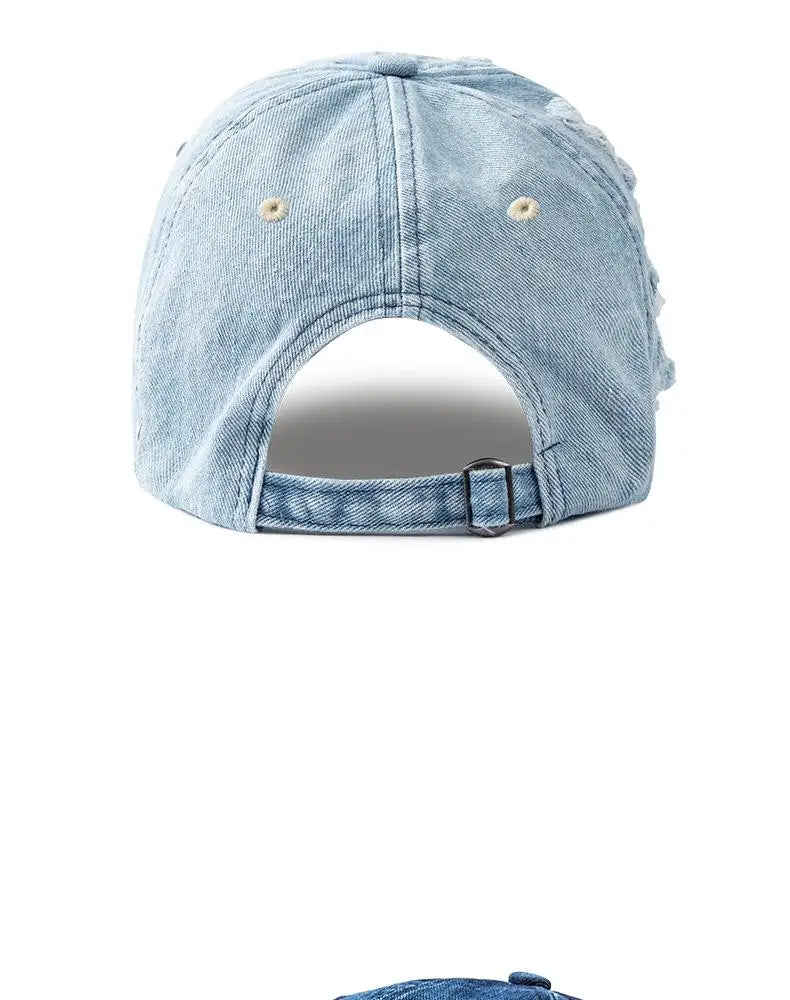 Czapka baseballowa z pranych dżinsów dla kobiet i mężczyzn, chroniąca przed słońcem, oddychająca, wiosenna i letnia, czapka typu vintage z zatrzaskiem, damska