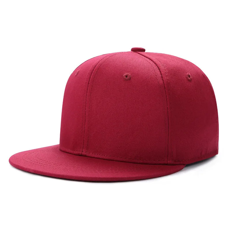 Hurtowa sprzedaż 40 kolorów regulowanych czapek z płaskim daszkiem typu snapback – damskie modne czapki baseballowe z poliestru, męskie czapki sportowe w stylu hip-hopowym