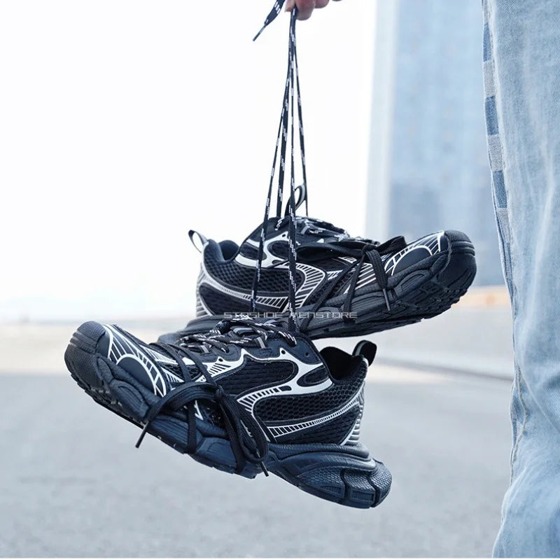 Schoenen met dikke zool voor heren en dames, maat 36-45, Paris 3XL, ‘dad shoes’, lengteverhogend, ademend, stevige schoenen, casual sportschoenen