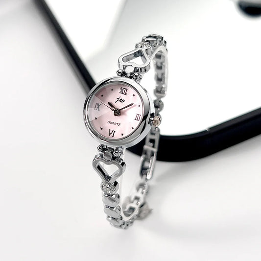 UTHAI CQ398 Fashionable Women watch exquisite heart bracelet waterproof quartz watch light luxury clock gift，watches for woman