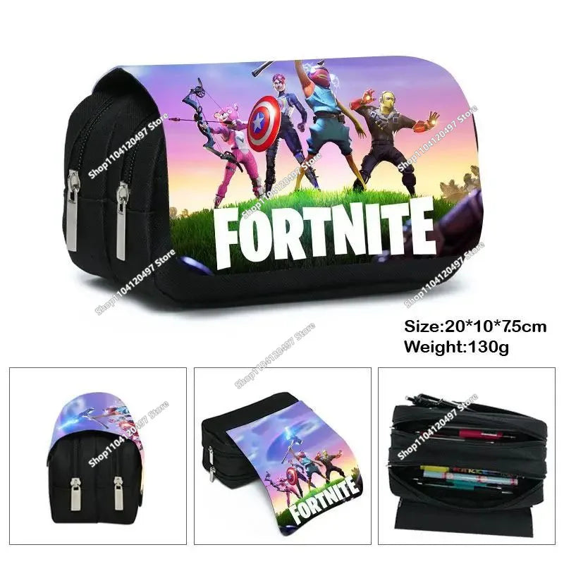 3pcs/set Fortnite Game Backpack Anime Cartoon Large Capacity Student Shcool Bags Pencil Bag Kawaii Lunch Bag Birthday Gifts