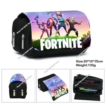 3pcs/set Fortnite Game Backpack Anime Cartoon Large Capacity Student Shcool Bags Pencil Bag Kawaii Lunch Bag Birthday Gifts