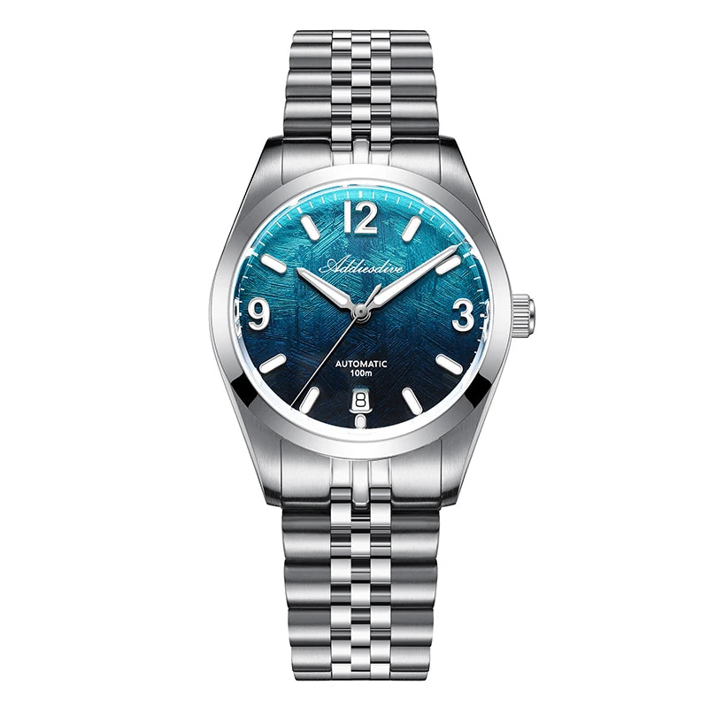 ADDIESDIVE AD2547 BGW9 Super Luminous Men Watch Sapphire Glass 10Bar Waterproof  316L Stainless Steel Automatic Mechanical Watch