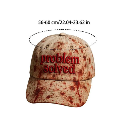 Haft z motywem Halloween – problem rozwiązany: krwawa czapka w stylu horroru, idealna na imprezę halloweenową, rekwizyty do cosplayu, prezenty