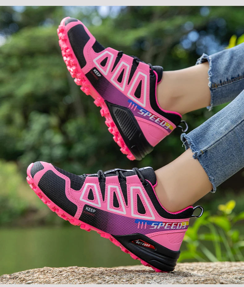 Women's Hiking Shoes Waterproof Outdoor Sports Shoes Women's Walking Travel Sports Shoes Bicycle Sports Shoes Running Shoes