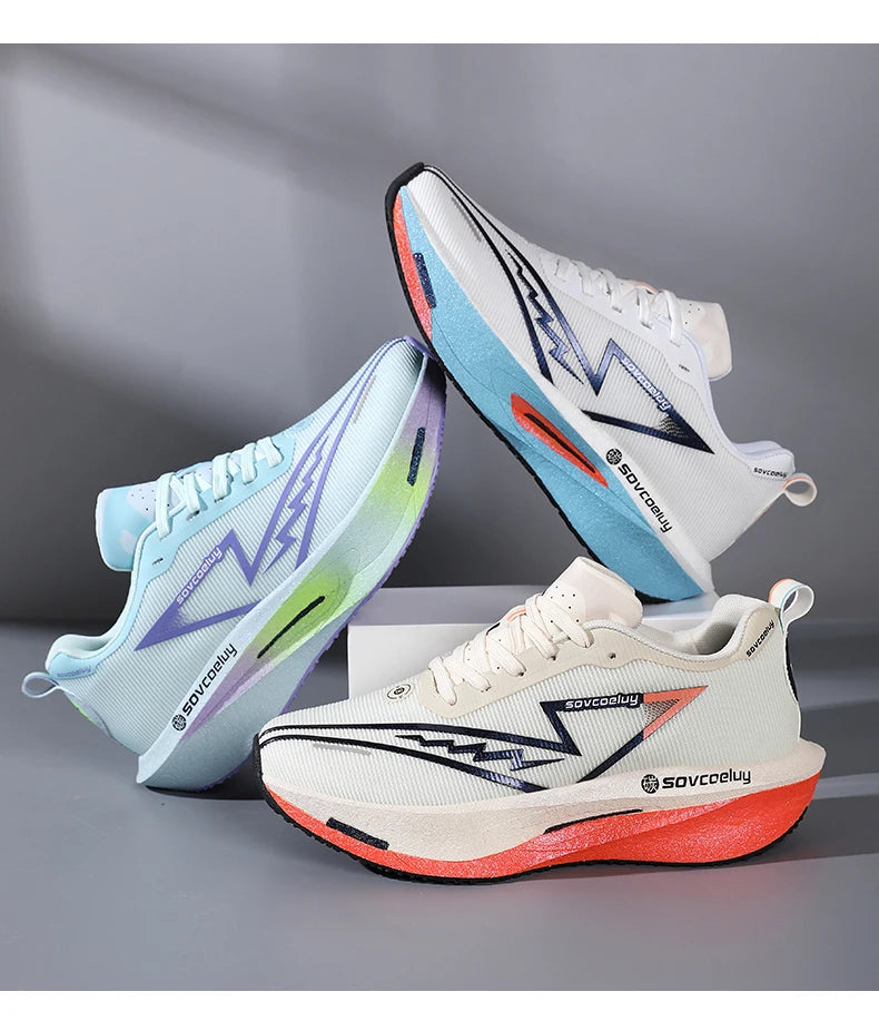 2026 Running Shoes Carbon Board Marathon Men Sports Breathable Lightweight Women's Comfy Athletic Antiskid Sneakers Casual New