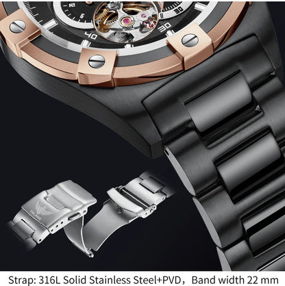 Yelang V1024 Men Brand Watches 44mm Japan miyota 82S7 Automatic Mechanical movement Luminous Men 100m Waterproof Watch business