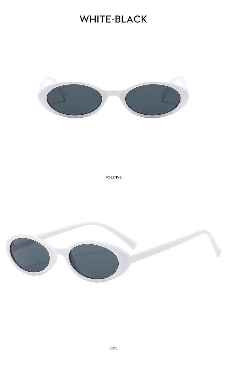Malé oválné sluneční brýle pro ženy a muže, trendy, vintage, hip hop, kočičí oči, dámské, leopardí, černé, punkové, UV400, Oculos