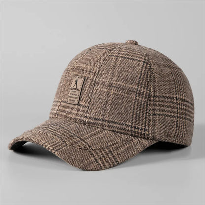 Warme Winter-Baseballkappe mit Ohrenklappen für Herren, dicke Herbstkappe als Geschenk