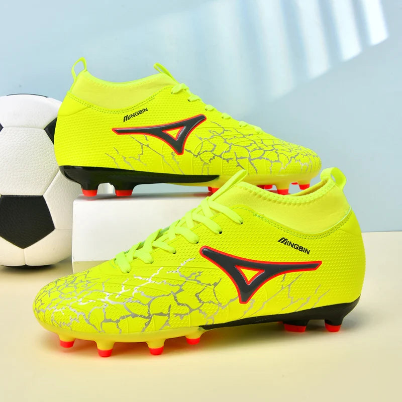 Chaussures de football pour hommes, crampons pour gazon naturel, chaussures de football unisexe, crampons longs « Society Spikes » FG, chaussures de football professionnelles, Chuteira