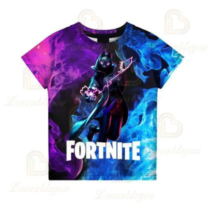 Fortnite Victory Game 3D-T-Shirt für Babys, Harajuku-T-Shirt für Kinder, süße Battle-Royale-Hero-Oberteile für Jungen und Mädchen