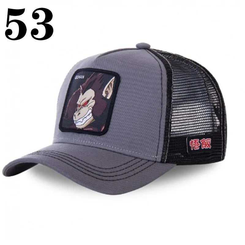Dragon Ball DRAGONBALL Mesh Cap Cartoon Mesh Cap Men And Women Baseball Cap Fashion Patch Trucker Cap
