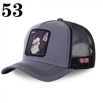 Dragon Ball DRAGONBALL Mesh Cap Cartoon Mesh Cap Men And Women Baseball Cap Fashion Patch Trucker Cap
