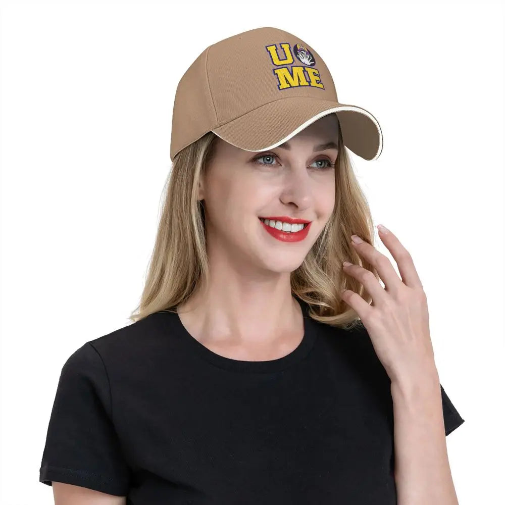 Yellow Wrestling Cena John White Custom Baseball Caps For Mens Unisex Male Beach Sunscreen Hat Snapback Cap
